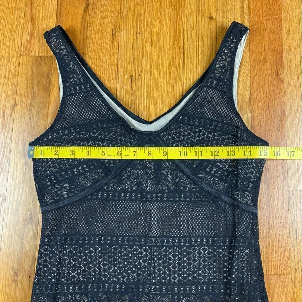 Ideology Black And Cream Mesh Net Dress Size M - Picture 4 of 7